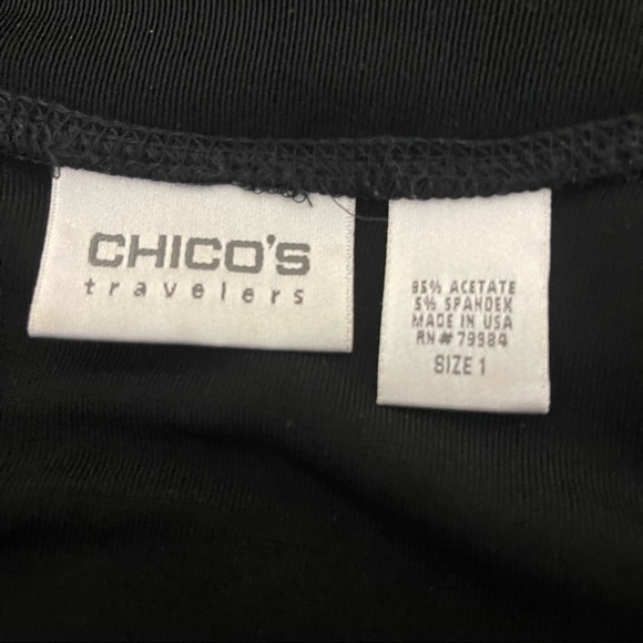 Chicos Women’s Black Top 1 M - Picture 4 of 5